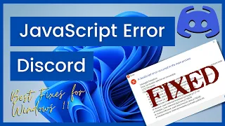 Discord JavaScript Error on Windows 11 4 EASY FIXES 2022