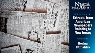 Extracts from American Newspapers Relating to New Jersey