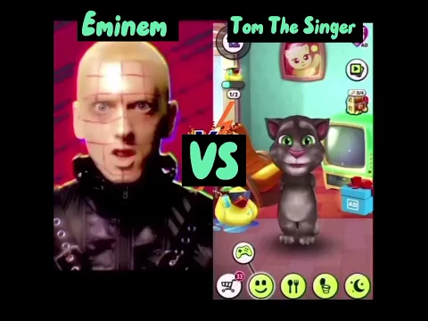 Download MP3 Eminem VS Tom The Singer Who Is best ? 🤣 👌  (Rap God Song 🎵 ♥)