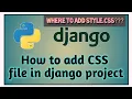 How to add CSS file in django Python programming Coding with Fun