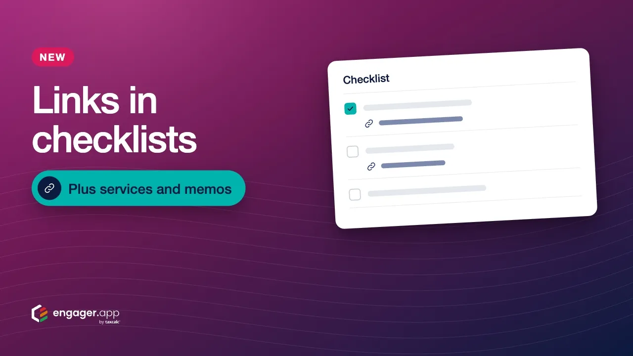How to add hyperlinks to checklists, service phases and memos in Engager