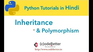 Python Programming Tutorials Python Inheritance and Runtime Polymorphism Hindi English