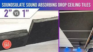 2 vs 1 Soundsulate Sound Absorbing Drop Ceiling Tiles COMPARISON