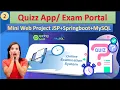 Quiz App Exam Portal Using Springboot MySql JSP Html Bootstrap Mini Project