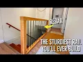 How to Build a Rebar and Wood Hand Rail for Stairs
