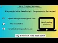Playwright with JavaScript Day 2 On 4th June 2025 Pls us on 91-9133190573 to enroll