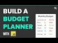 Build a BUDGET TRACKER with JavaScript Local Storage No Frameworks