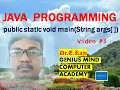 3 public static void main String args in Java Explained by Dr E Raju