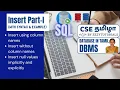 3 1 Insert in sql Insert null values Insert with column without column name DML Cmd SQL