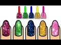 How to Draw Nails Nail coloring pages Learn Colors for Children Nail Art Desing