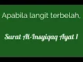 Lagu Murottal Muammar ZA - Q.S Al Insyiqaq