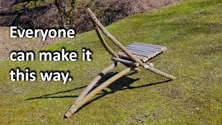 With this method and plan, anyone can make a comfortable DIY bushcraft camping chair.