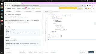39 Longest Valid Parentheses Leetcode Python stack solution explained