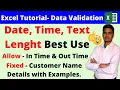 Data Validation Tutorial - Text Length Complete Explanation with Examples