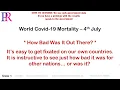 Covid-19 World Mortality Analysis - 4th July Data