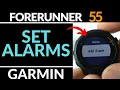 How to Set Alarms on Garmin Forerunner 55 - Alarm Demo Snooze