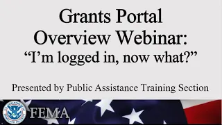 Grants Portal - I m logged in now what