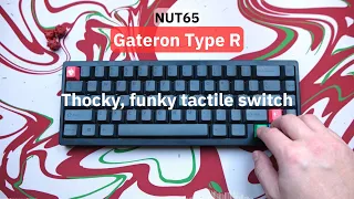 Thocky Funky Tactile Build Gateron Type R NUT65 Sound Test 