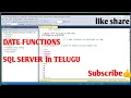 FUNCTIONS IN SQL SERVER tutorial telugu