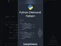 python program to print diamond pattern