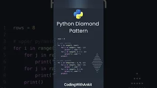 python program to print diamond pattern
