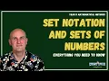 Set notation and sets of numbers Year 11 Mathematical Methods MaffsGuru com