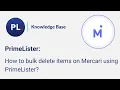 How to bulk delete items on Mercari using PrimeLister