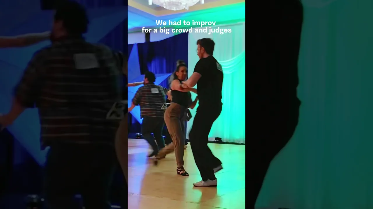 I dipped her OVER MY BACK 😱#westcoastswing #improv #dancecompetition #modernswing