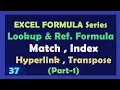 Lookup and Reference Function in Excel 1 - Index Match etc Formula PDF Solution Series