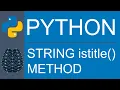 Python Data Type String istitle Method