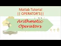 04 Arithmetic Operators Matlab Tutorials