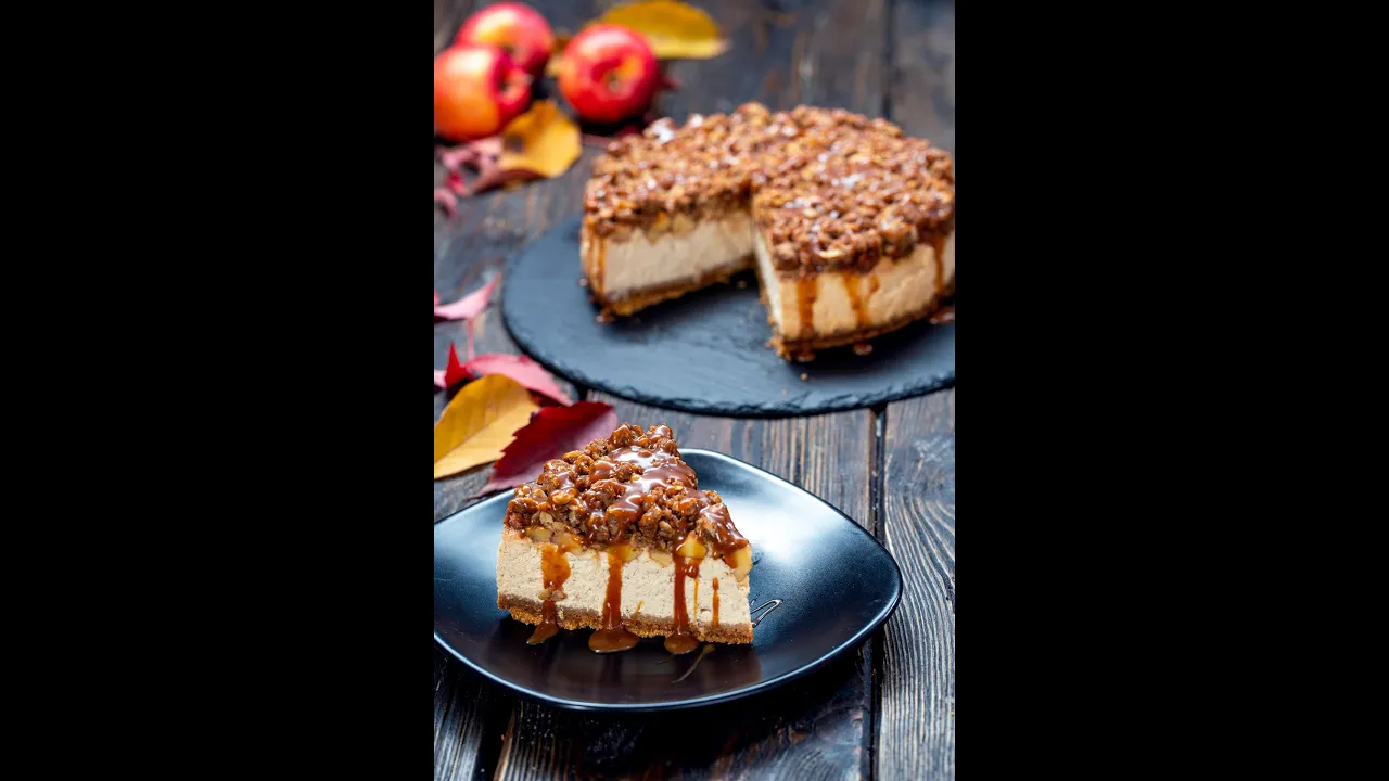 Caramel Apple Crisp Cheesecake #shorts