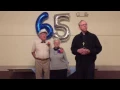 Father Donald Lozier OMI gives a blessing to Albert Beatrice Stamp at their 65th Anniversary part