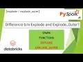 12 Databricks Pyspark Difference Explode and Explode - Outer PART 12