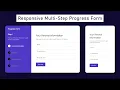 Multi Step Form with Step Progress Bar in HTML CSS JavaScript