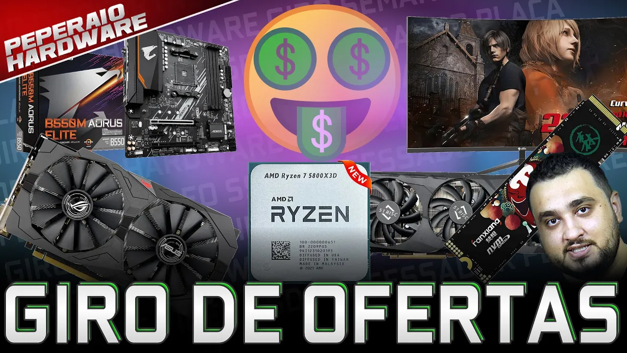 GIRO DE OFERTAS - 5800x3D em PROMO, Novos Cupons, RTX 2060 e 3070 Ti caiu (11/04)