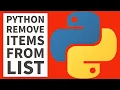 Python Programming - Remove Items From List
