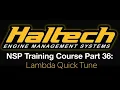 Haltech Elite NSP Training Course Part 36 Lambda Quick Tune Evans Performance Academy