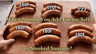When Should You add Curing Salt to Smoked Sausage