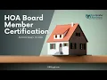 HOA Board Member Certification