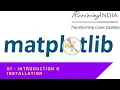Matplotlib Series Introduction Installation Tutorial 01