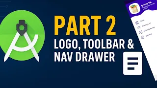 Android Studio App Tutorial Part 2 Logo Custom Toolbar Navigation Drawer