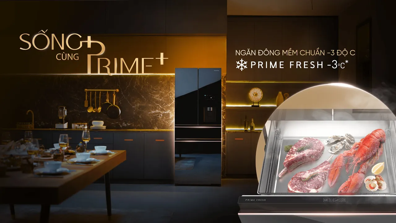 Outline Video SỐNG PLUS CÙNG TỦ LẠNH PANASONIC PRIME+: NGĂN ĐÔNG MỀM PRIMEFRESH CHUẨN -3 ĐỘ C - SOUTH