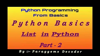 Methods in List Python Lists List Functions append Remove insert Python Tutorials 20