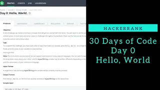 Hello World HackerRank Day 0 Python