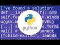 Python Gtk2 Vte wait for the process Pid is finish