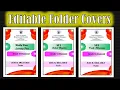 Editable Folder Cover design 1
