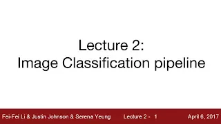 Lecture 2 Image Classification