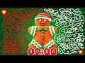 2 MINUTE Timer - GINGERBREAD MAN COOKIE BOMB Christmas Countdown With Music