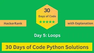 HackerRank Day 5 loops problem solution in Python Programming with Explanation 30 Days Of Code